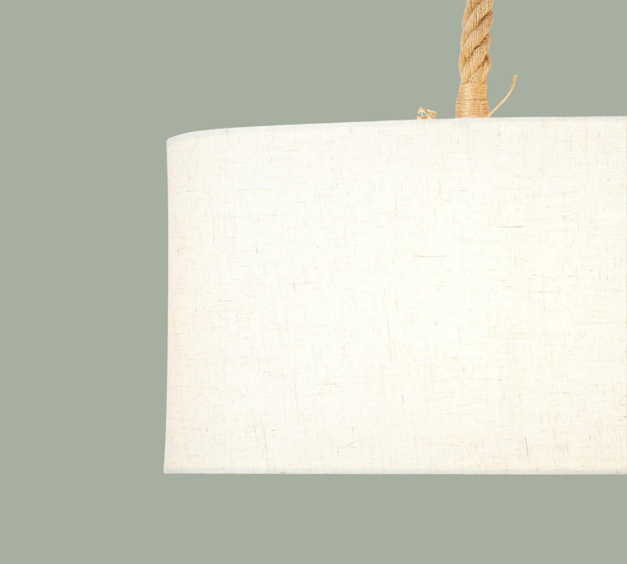 2-flame pendant lamp hanging on ropes White 3