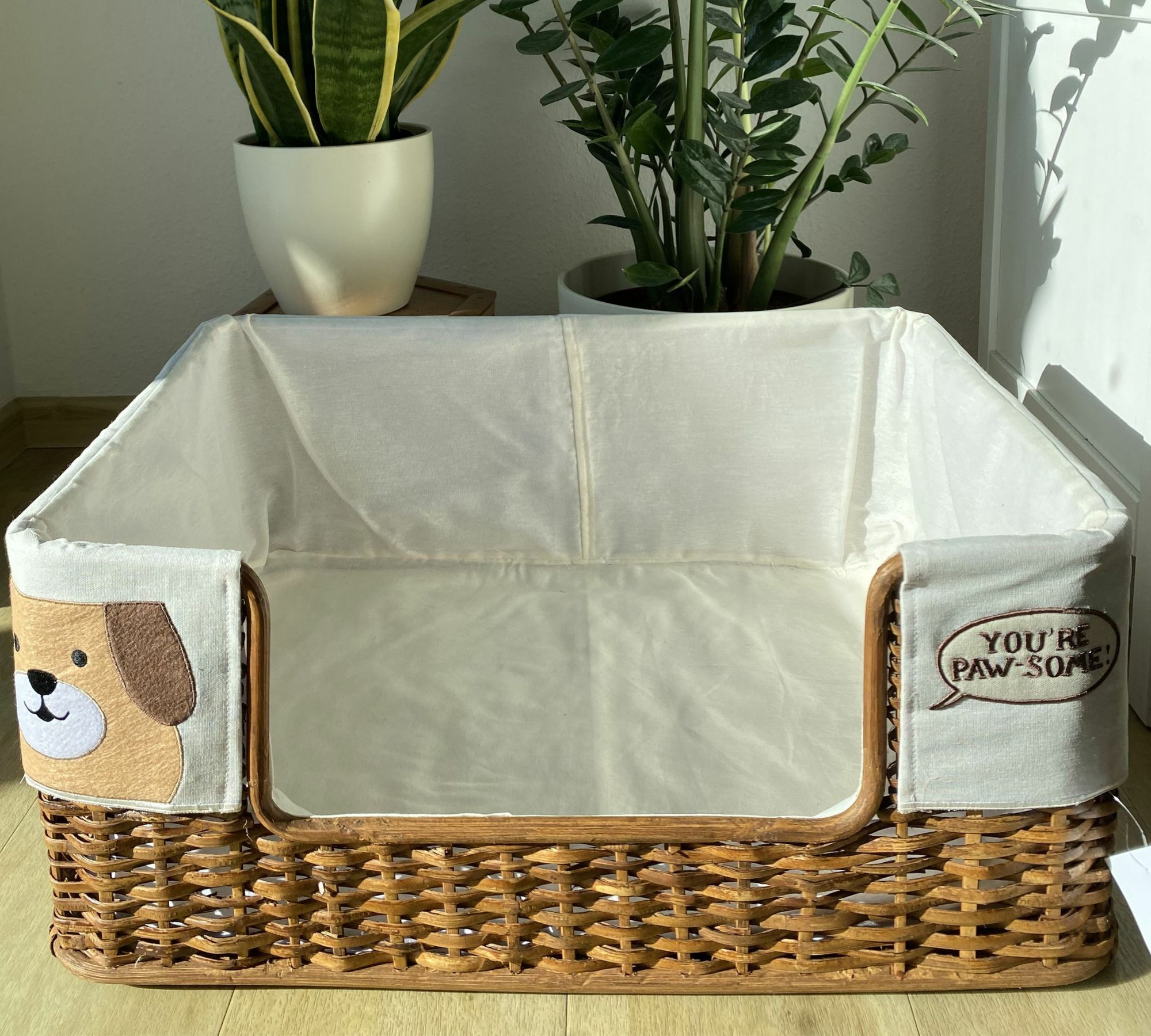 Hundebett Mittel Rattan Braun 0