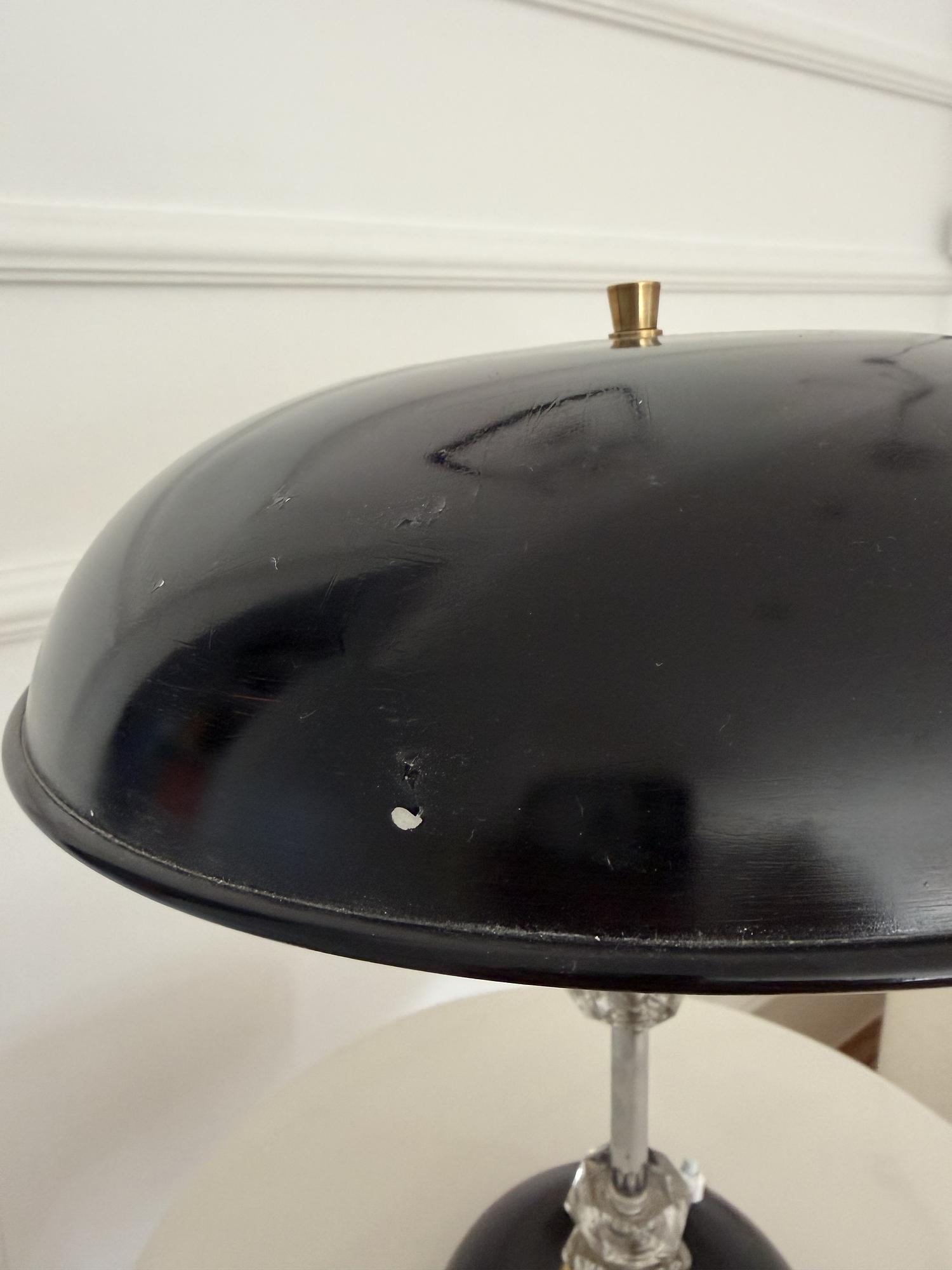 Tischlampe Metall Schwarz 1970er Jahre 4