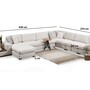 Modern corner sofa White 9