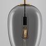 Lato Typ G Pendelleuchte Rauchglas Aluminium 1-flammig 0