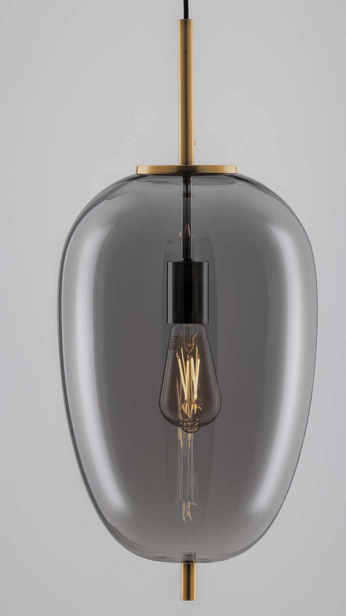 Lato Typ G Pendelleuchte Rauchglas Aluminium 1-flammig 0