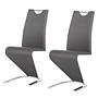 2x Freischwinger Amanda II Kunstleder Grau 0