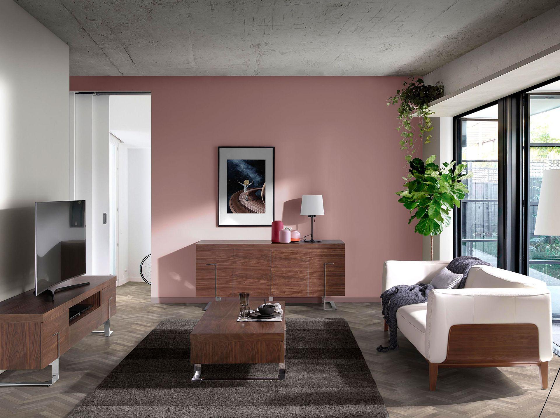 Eckiger Couchtisch Nussbaum Stahl 3