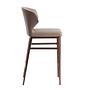 Bar stool faux leather grey 4