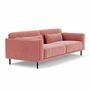 Harvey Sofa 3-Sitzer Velour Lux Vintage Rosa 1