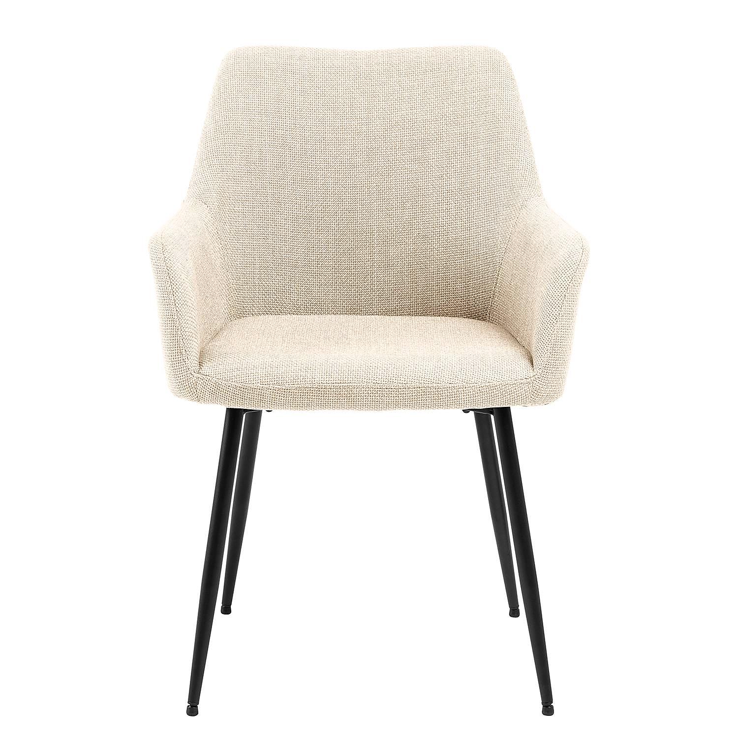2x MAYBEE Armchair Woven fabric Steel Beige 3