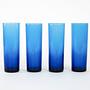 Glass set Cobalt blue 1970s 3