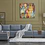 Fly Ecksofa Links mit 2 Hockern Blau 0