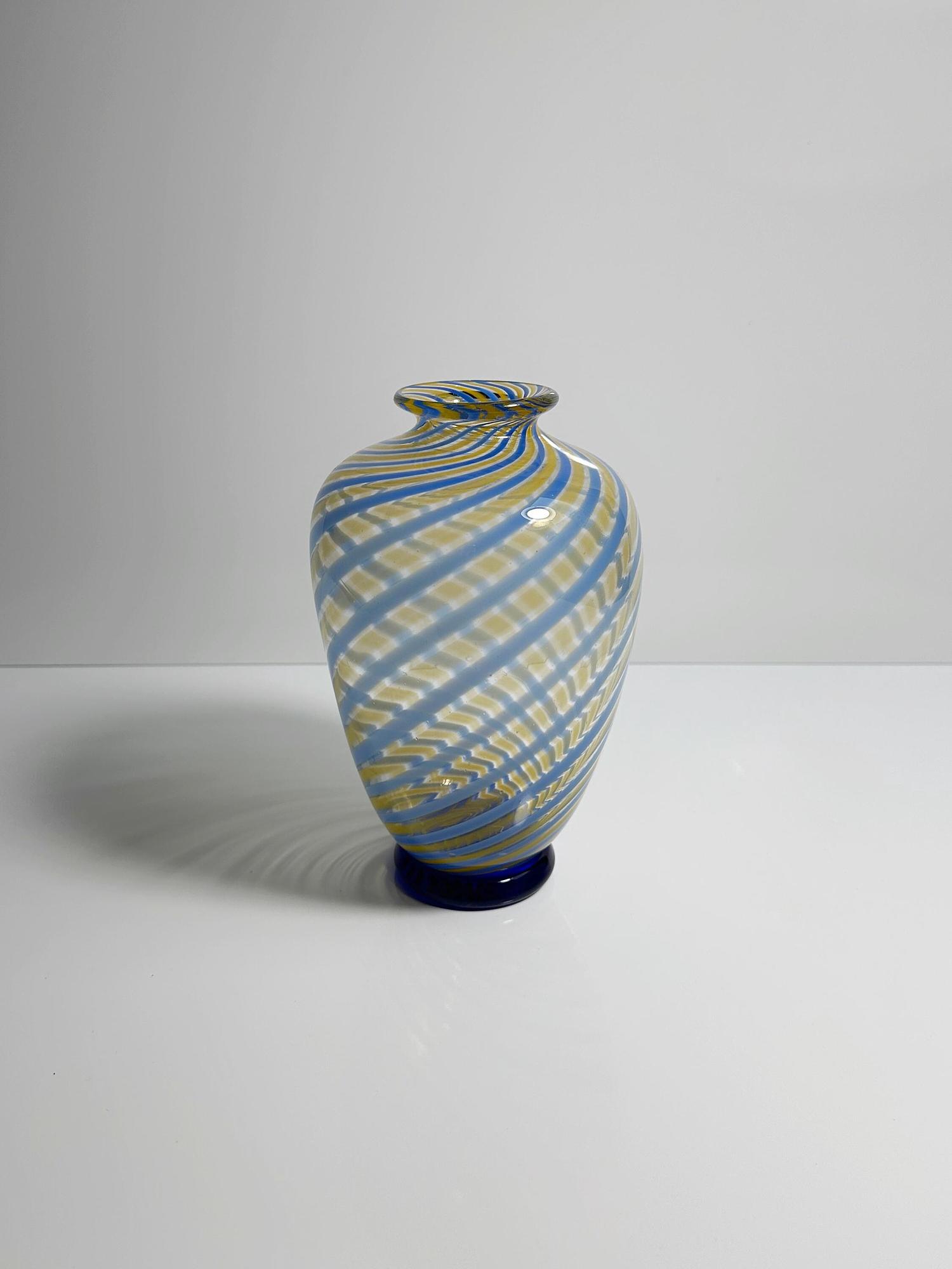 Vintage Vase Muranoglas Mehrfarbig 1950er Jahre 0