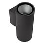 LED Wandleuchte 2-Flammig Aluminium Graphit 1