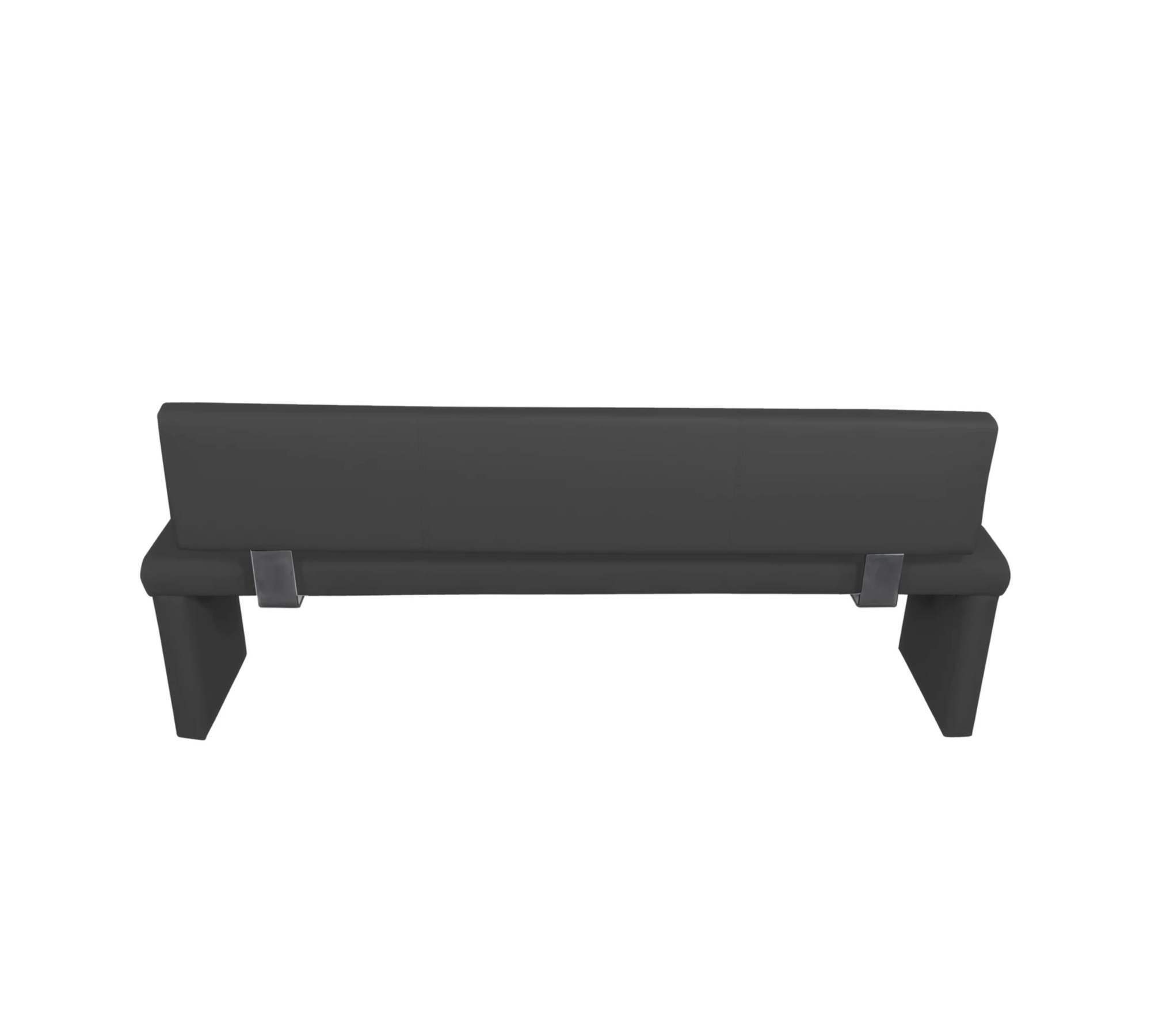 Sitzbank Metall Kunstleder Schwarz 4