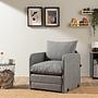 Saga Sofa Bed 1-seater Light Grey 1