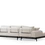 Eti Black Corner Sofa Left White 8