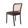 Chair Rattan Faux Leather Black 7