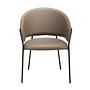 Dining chair Faux leather Brown 1