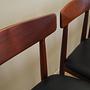 4x Vintage Dining Chair Teak Wood 1960s 5