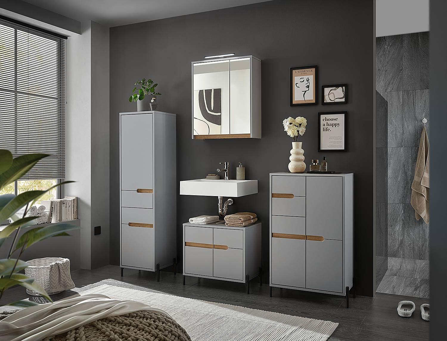 Avatra Waschbeckenunterschrank Technisches Grau 4