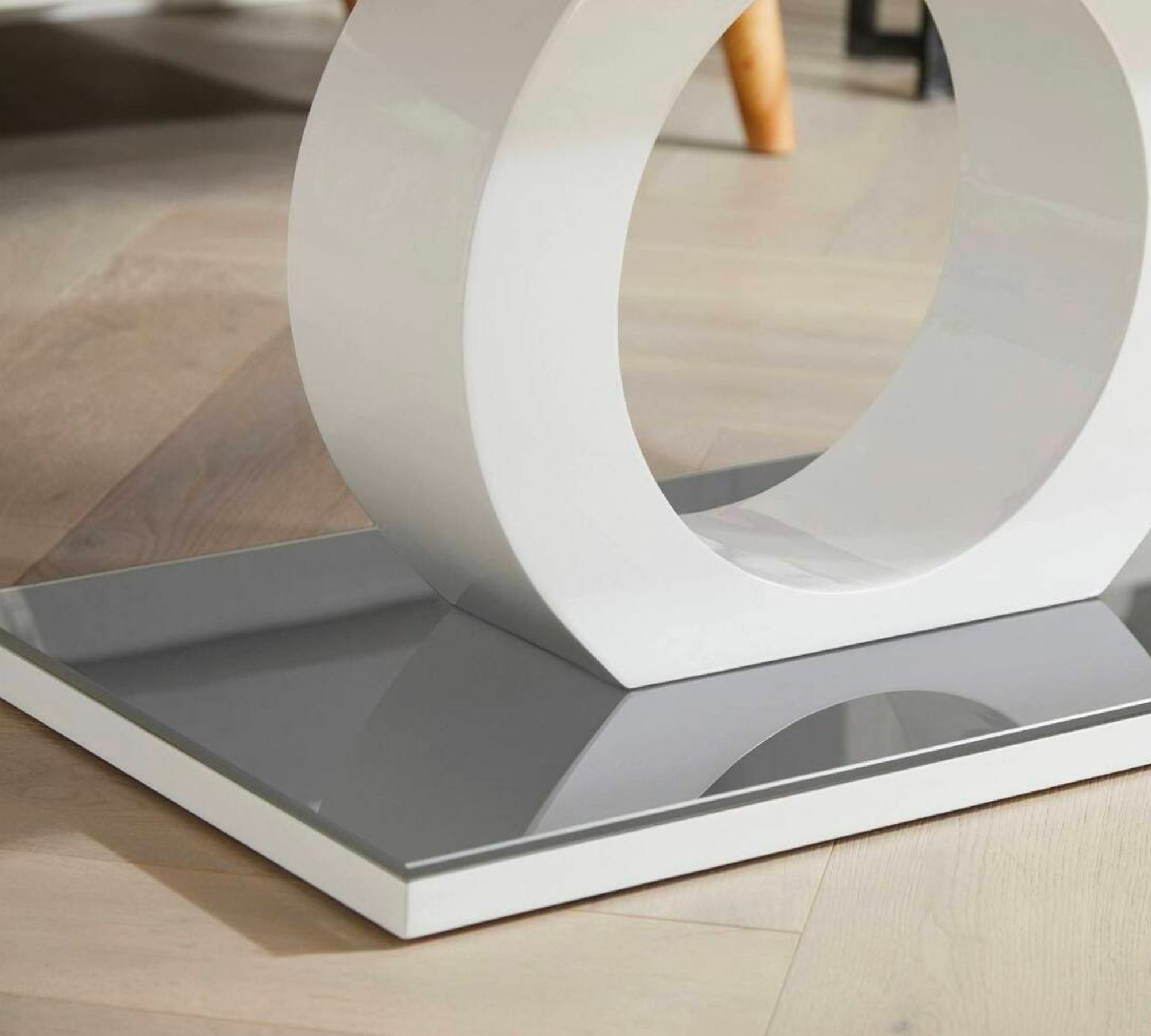 Couchtisch Holz Glas Grau 1