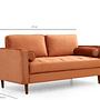 Rome 2-Sitzer Sofa Orange 8