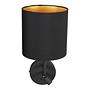LED Wall Lamp Noor Cotton Aluminum 2-Light Black 2