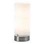 LED-Tischleuchte Maik Milchglas Silber 0