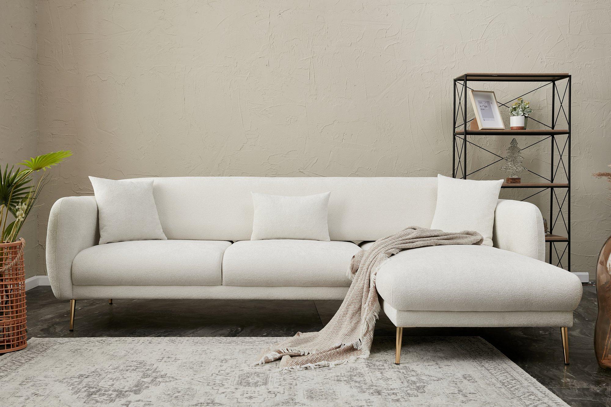 Simena Sofa Récamiere Rechts Creme 1