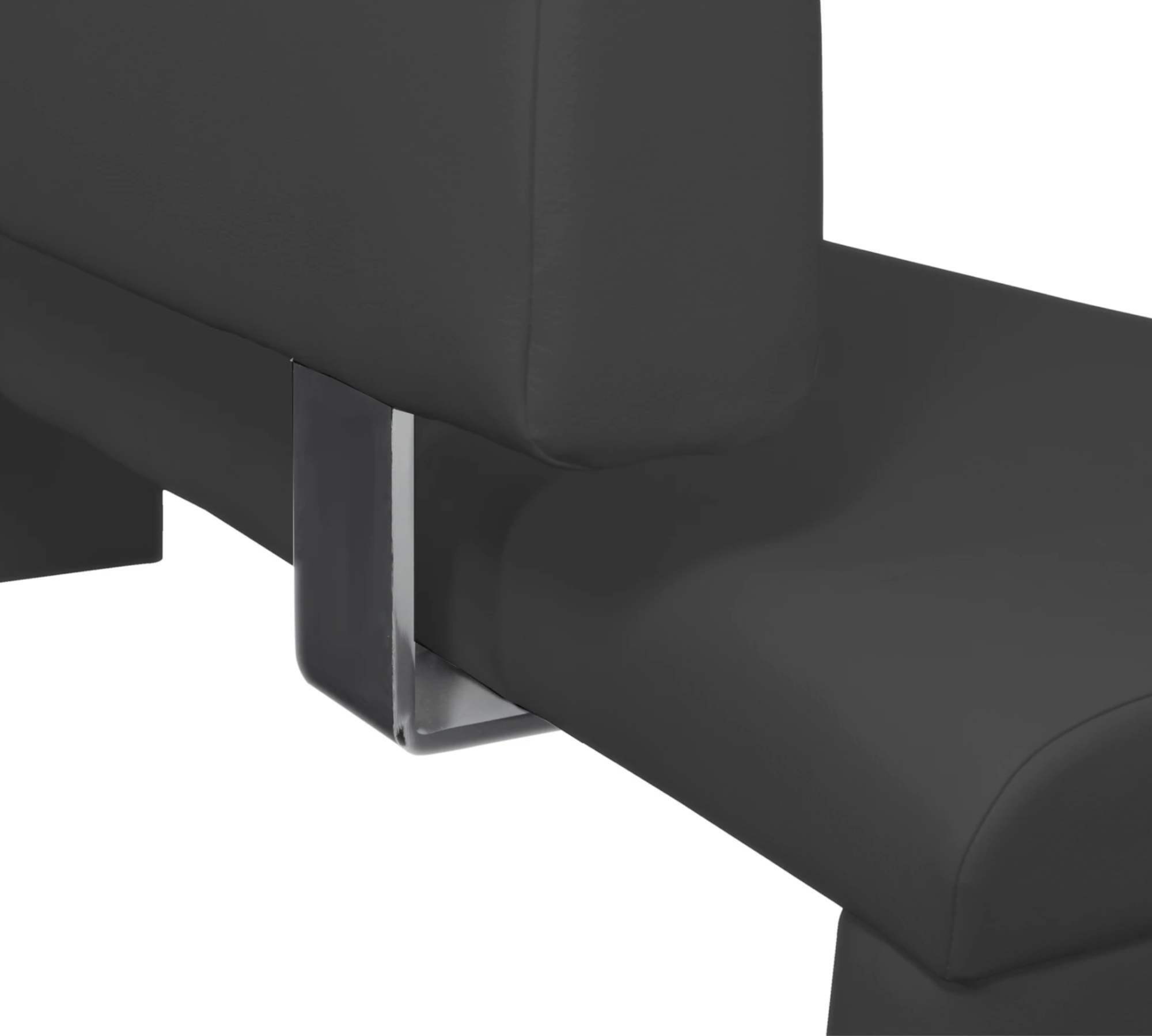 Sitzbank Metall Kunstleder Schwarz 5