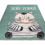 Greta Teppich Zebra Baumwolle Mehrfarbig 115 x 170 cm 2