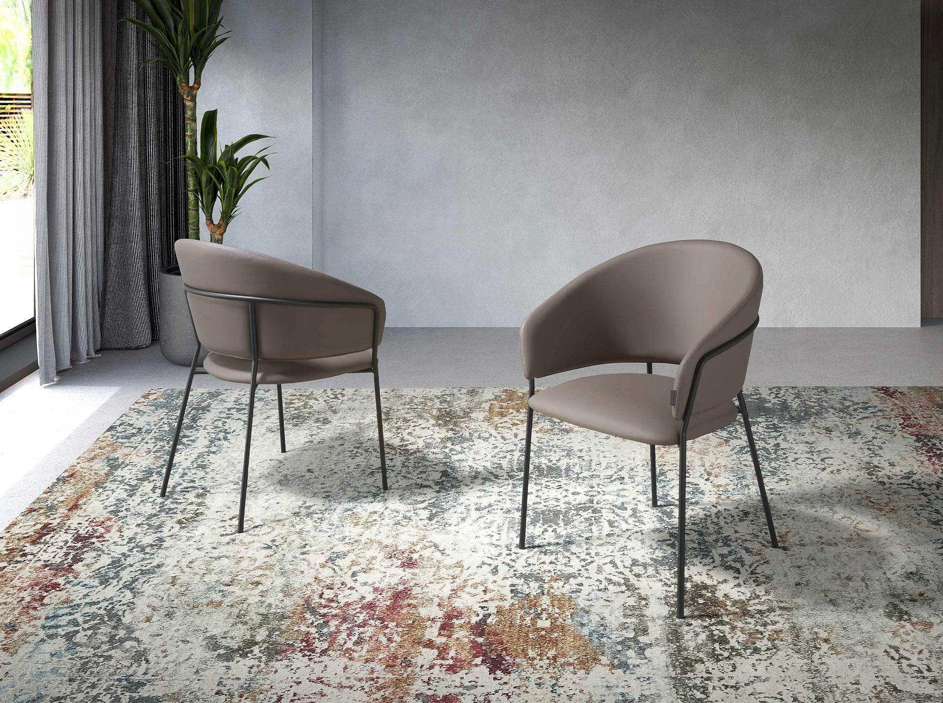 Dining chair Faux leather Brown 2