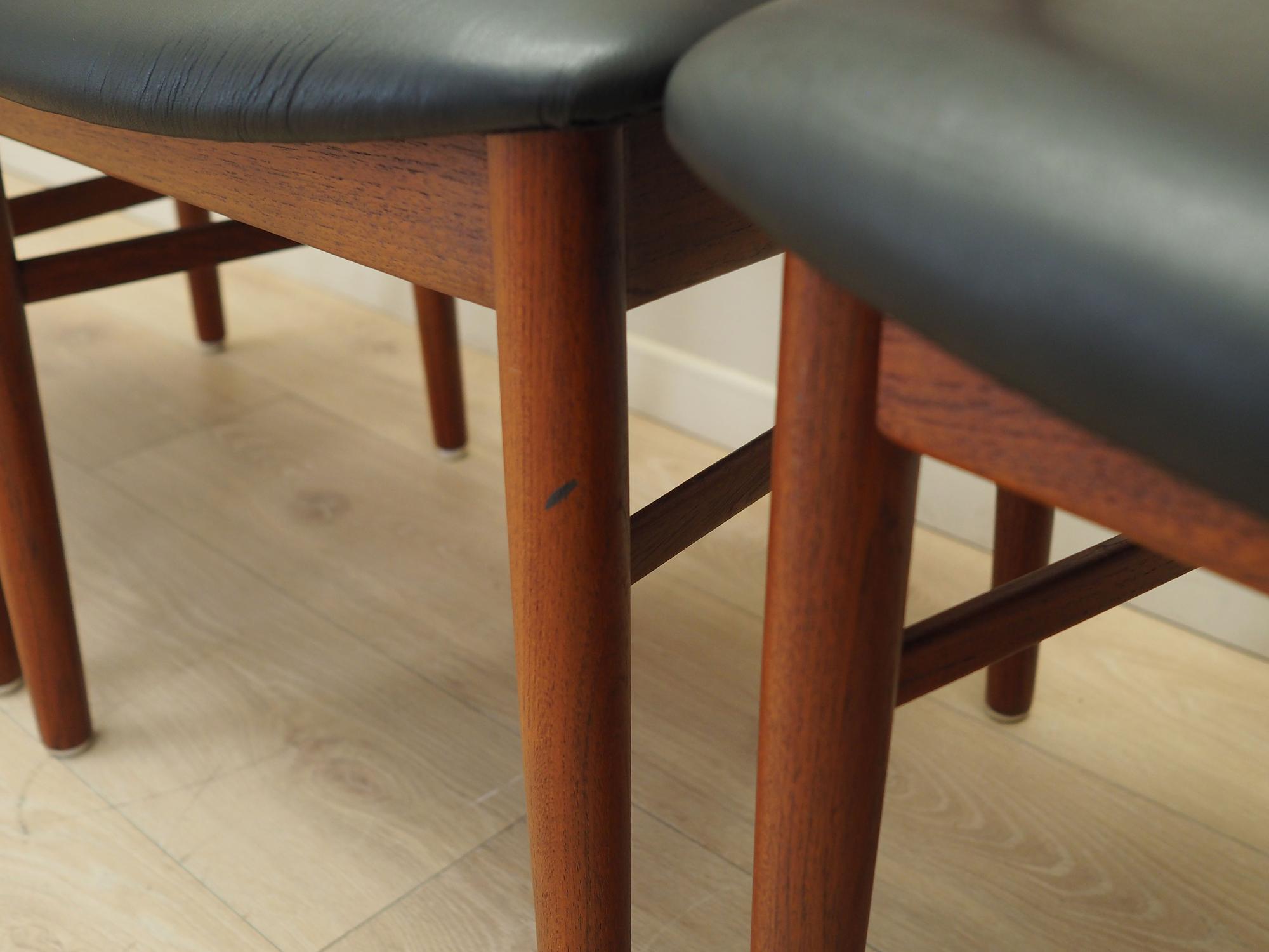 4x Vintage Dining Chair Teak Wood 1960s 8