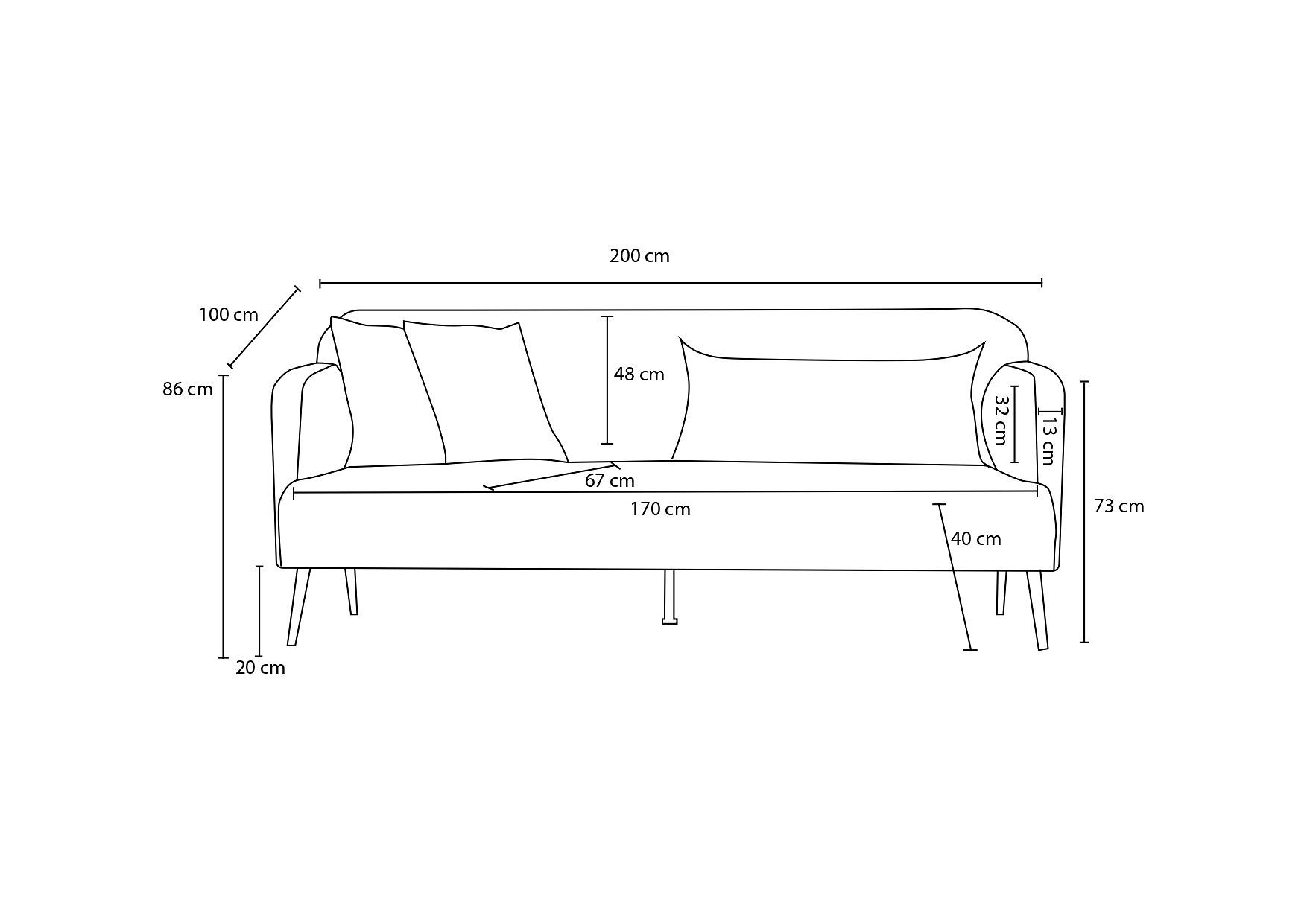 Revos Sofa 3-Sitzer Creme 4