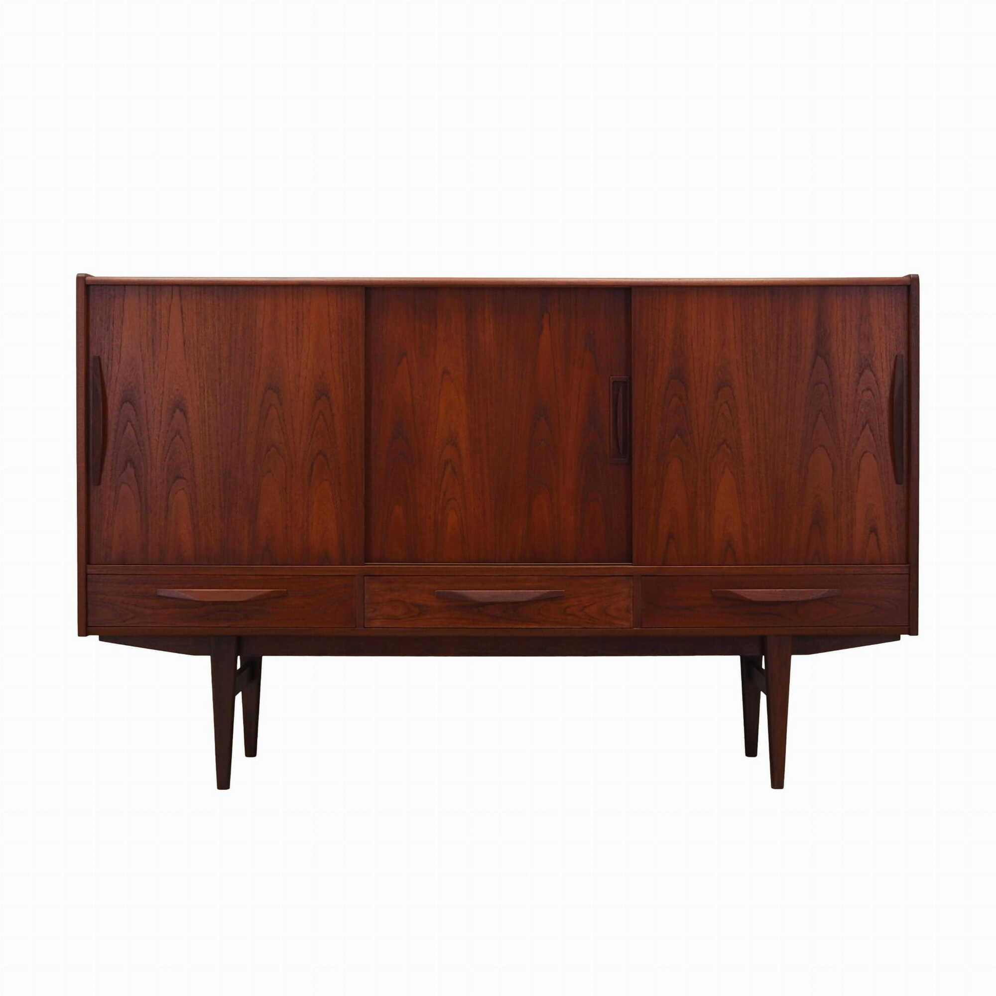 Highboard Holz Braun 1970er Jahre 0