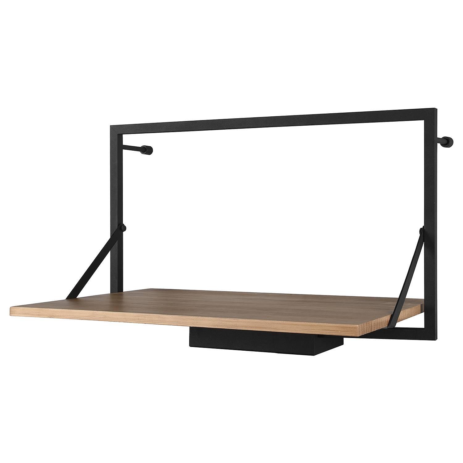 Wandregal Legno I Inkl. Beleuchtung Schwarz 1