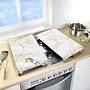 Abdeckplatten Marmor Gold (2er-Set) Glas Weiß 3