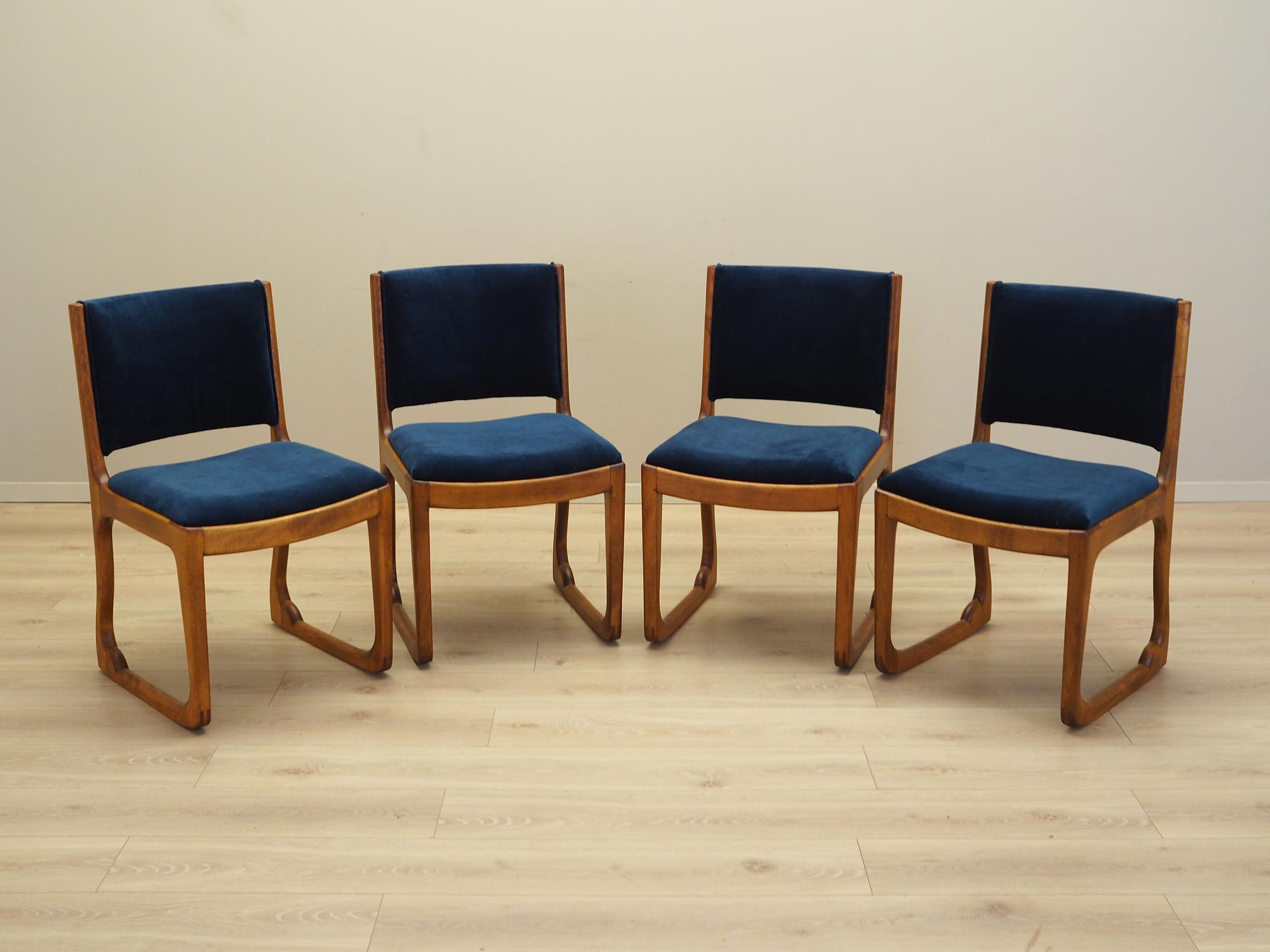 4x Dining chair Beech wood 1950s 1