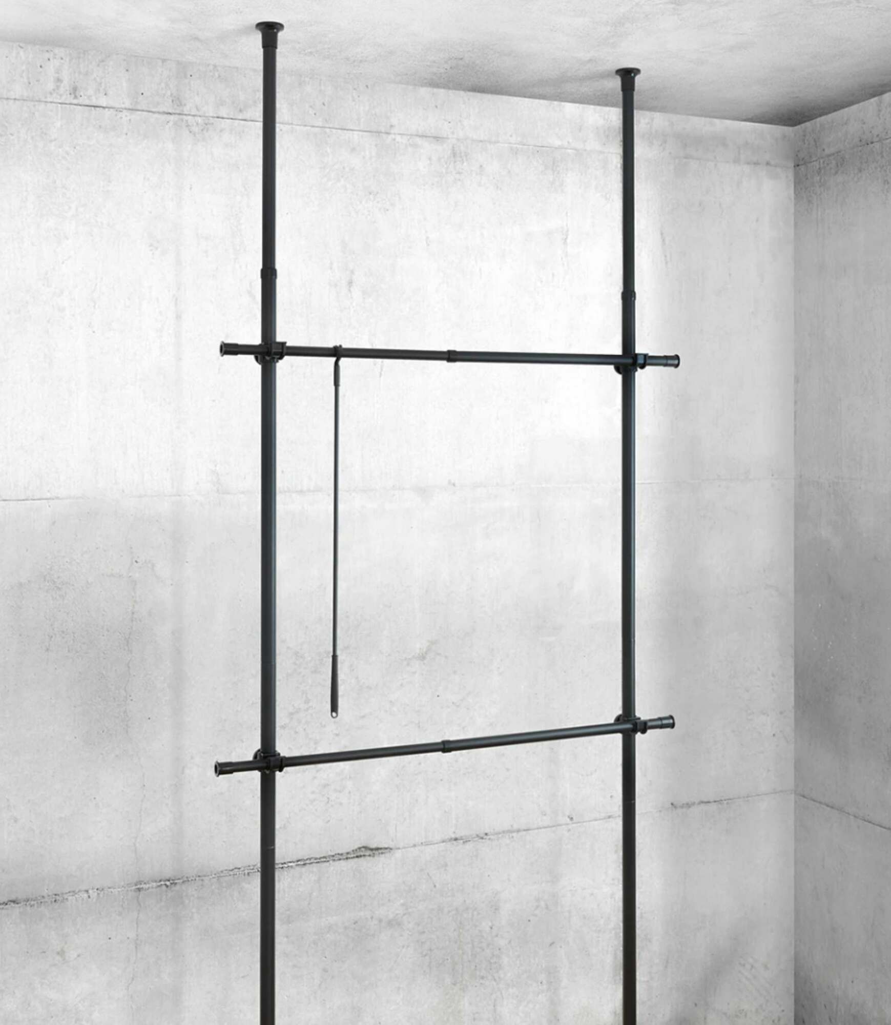 Teleskop-Regal Stahl Pulverbeschichtet Schwarz 2