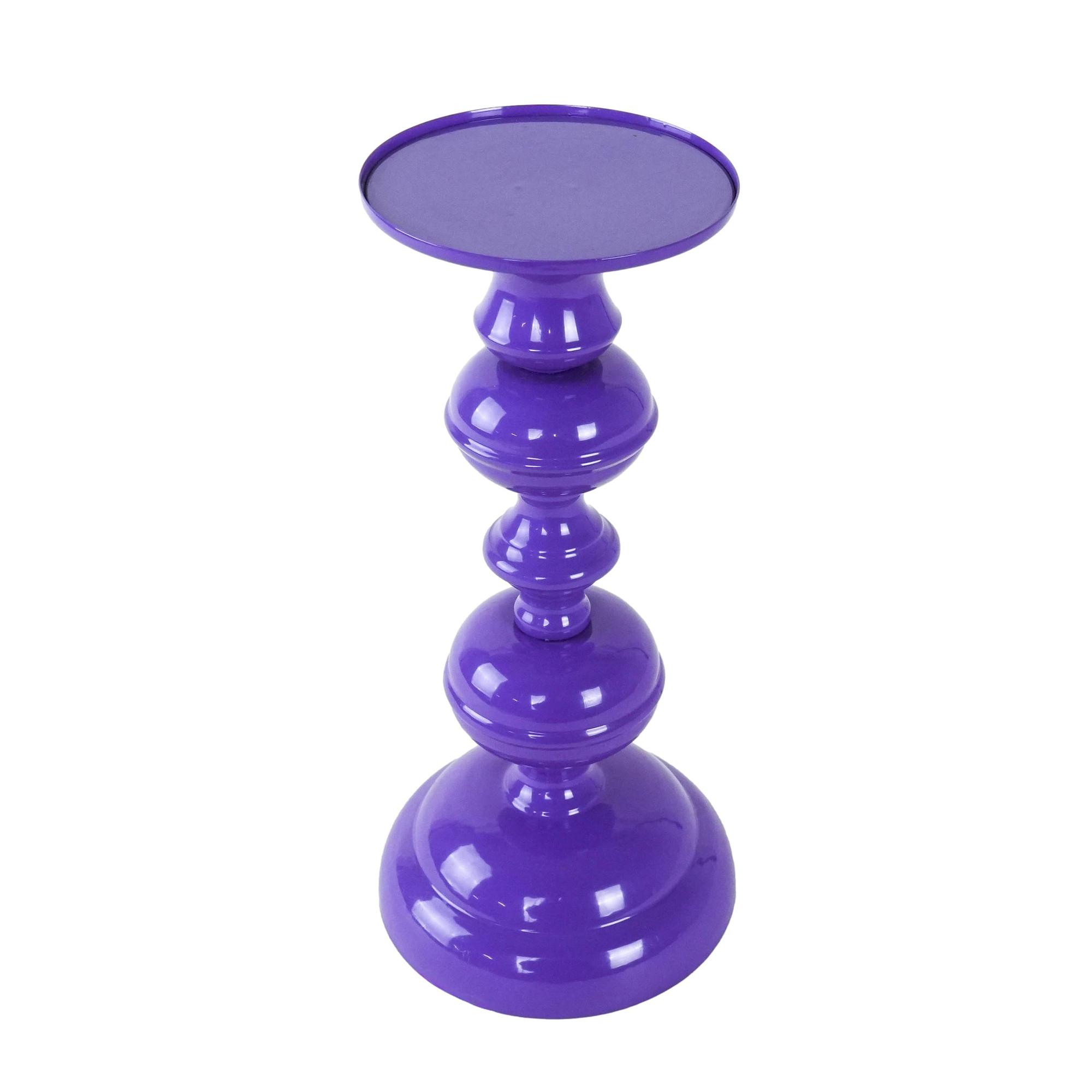 Metal Candle Holder 1970s Purple 0