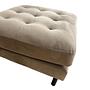 Sofa with ottoman velvet wood taupe 2