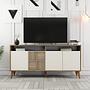 Milan Sideboard Walnut Brown Cream 160cm 4