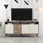 Milan Sideboard Walnussbraun Creme 160cm 4