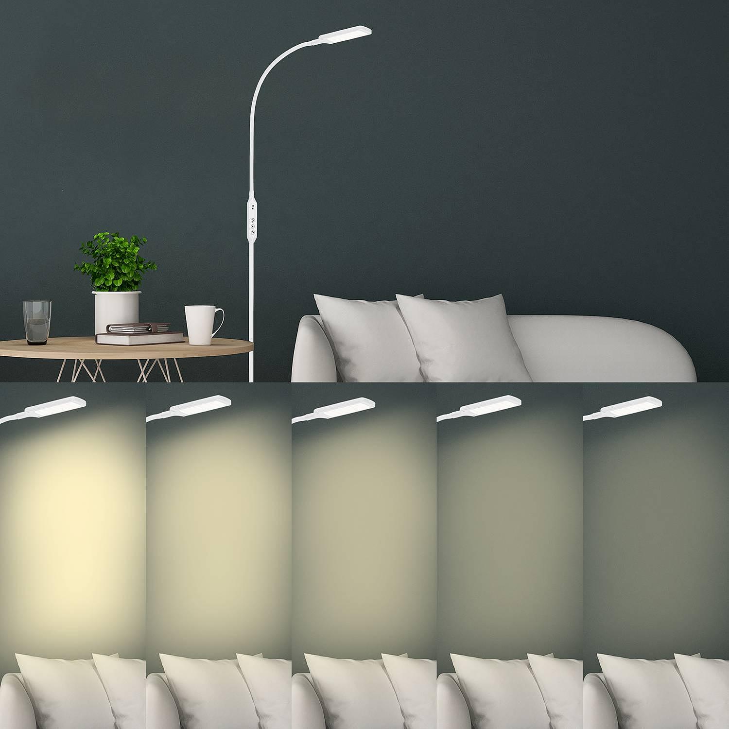 LED Floor Lamp Office Remote Steel 3