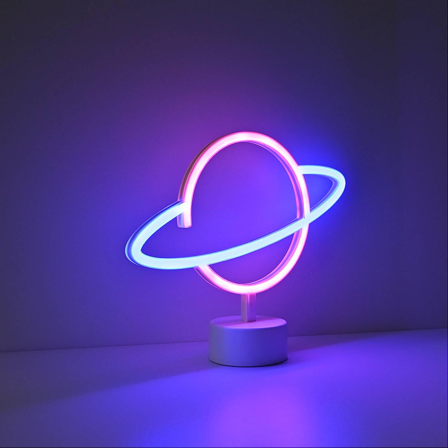 LED Kinderzimmerleuchte Neon-Saturn 1-Flammig 4