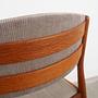 Vintage Stuhl Holz Textil Grau 1960er Jahre 11
