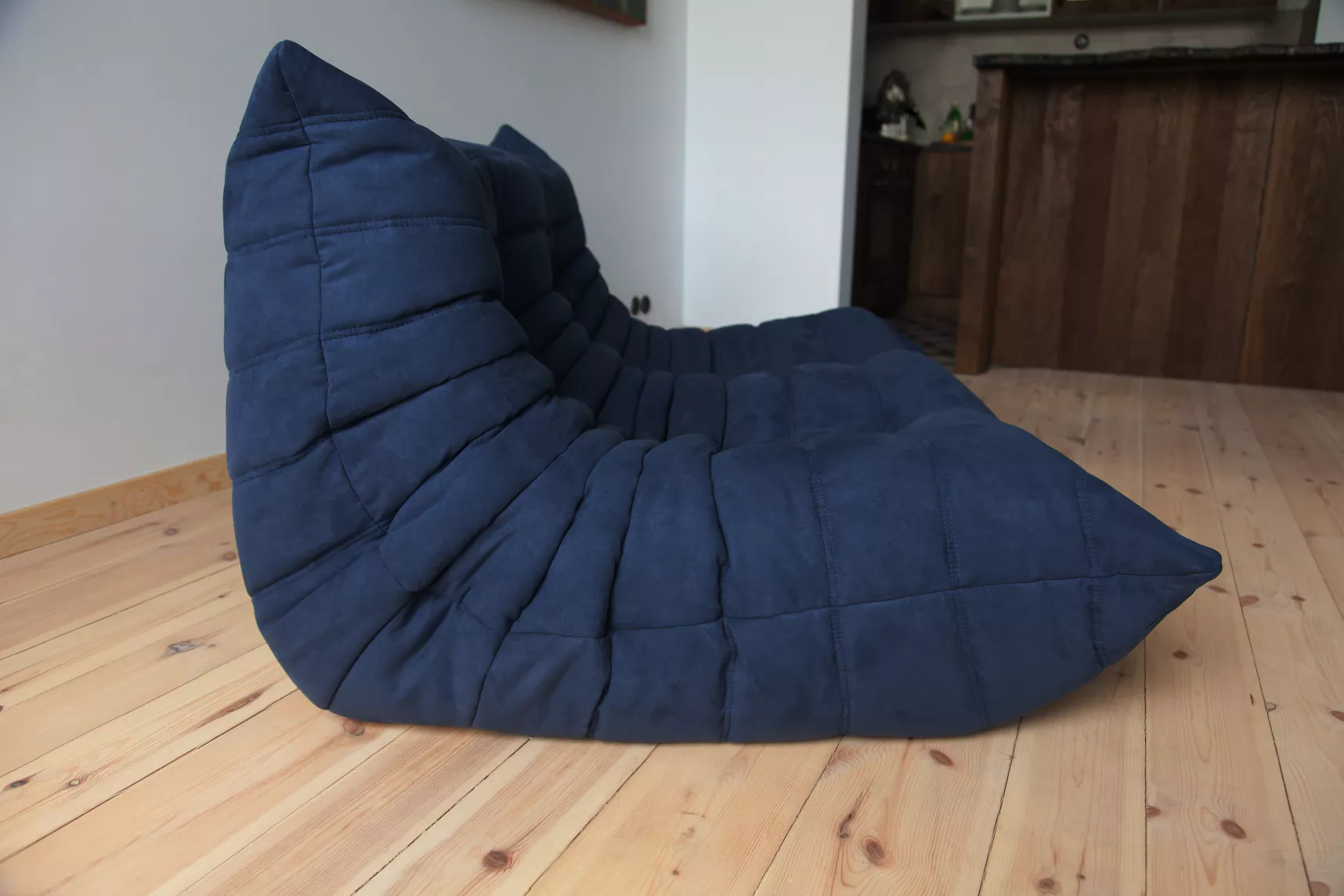 Togo Lounge Set 2 pezzi Tessuto Blu marino 4