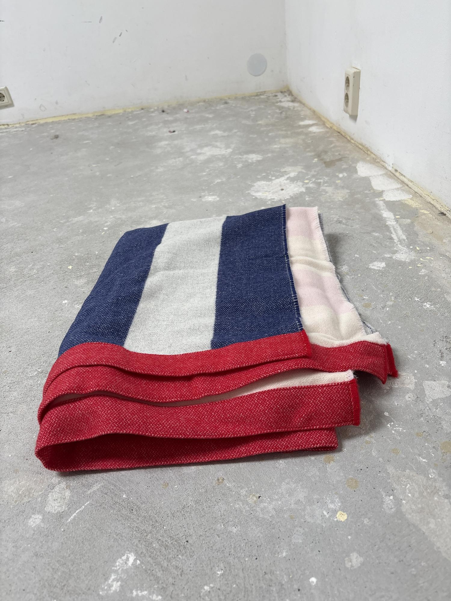 Gestreifte Decke Blau  1