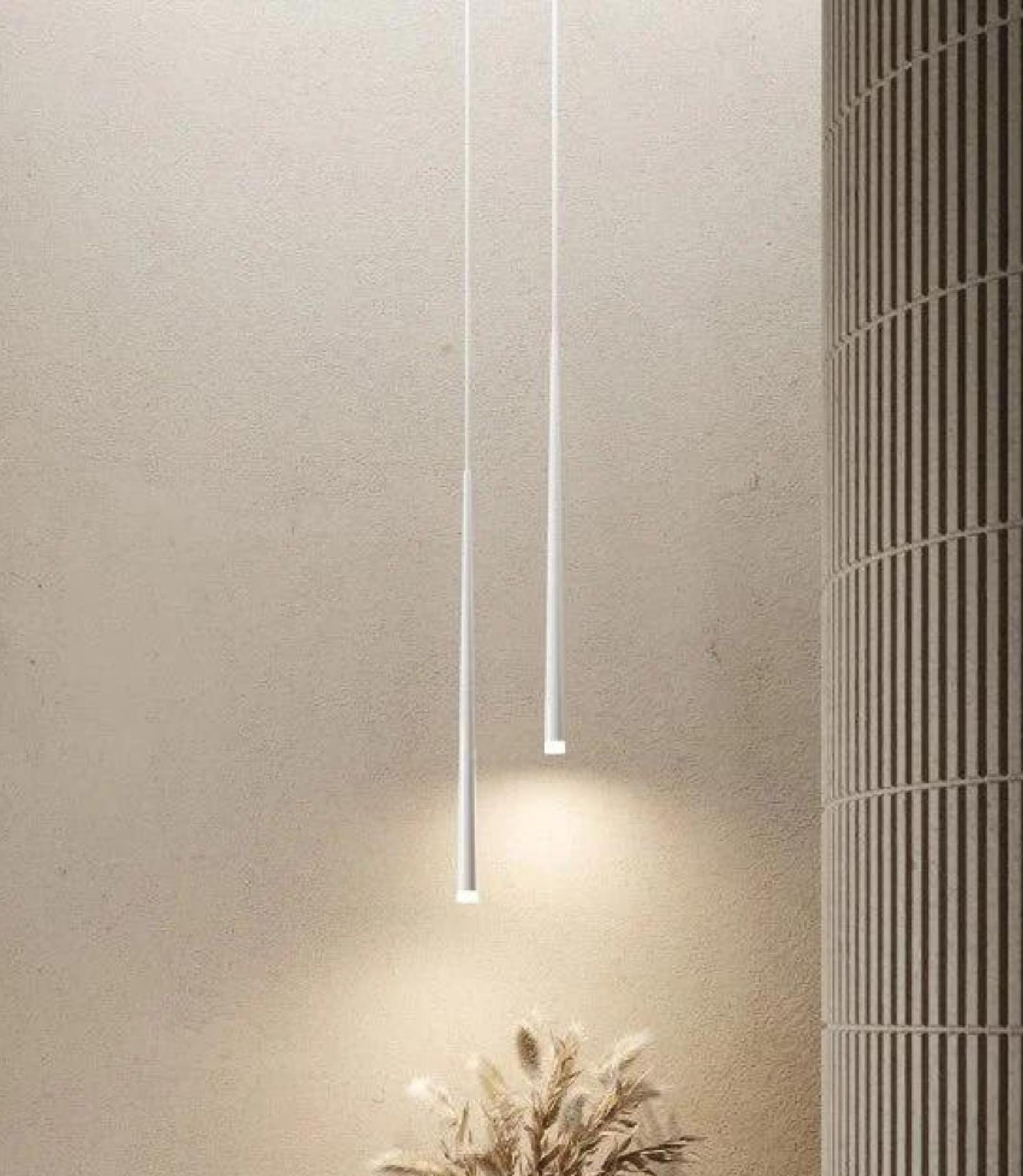 1-Flaming pendant light Hades Metal Acrylic glass White 0