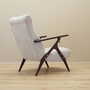 Vintage armchair beech wood textile white 1970s 5