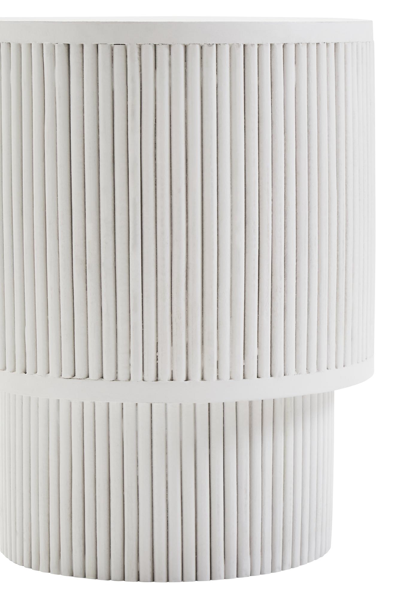 Walsa Beistelltisch Mangoholz Ridge Detail Whitewash 4