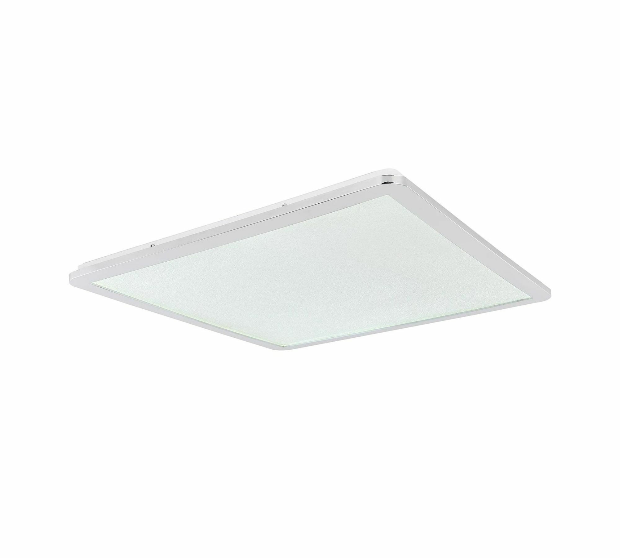 LED Deckenleuchte 1-flammig Glas Eisen Silber 1